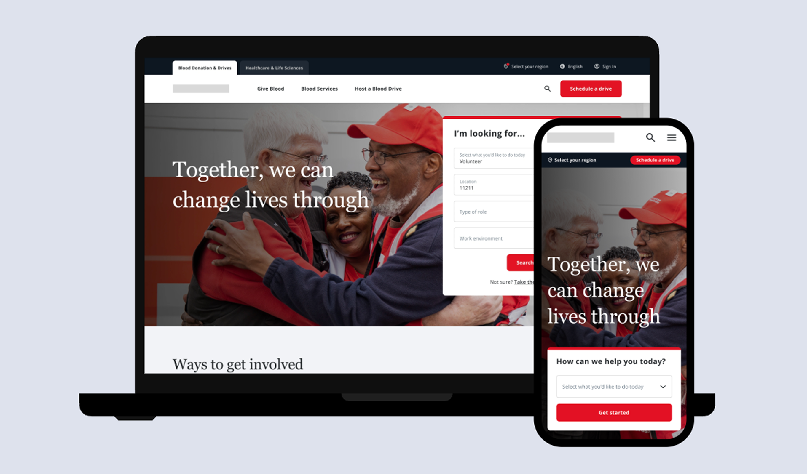 Humanitarian Organization redesigned site thumbnail